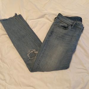 Lucky Brand Light Wash Distressed Ankle Skinny Denim Stretch Denim Size 6/28
